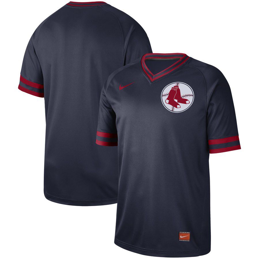 2019 Men MLB Boston Red Sox blank blue Nike Cooperstown Collection Jerseys->boston red sox->MLB Jersey